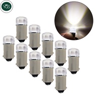 YGS 【Hot】Pack of 10 Ba9s LED Light Bulb Lamp Bulb 12V Instrument Lighting White Red【GORGEOUS-MY08】