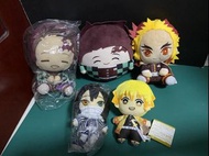 正版 鬼滅之刃 毛公仔 竈門炭治郎、炎柱 煉獄杏壽郎、我妻善逸、伊黑小芭內