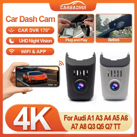 Plug and play Car DVR WIFI Video Recorder 4K 2160P Dash Cam Camera For Audi A1 A3 A4 A5 A6 A7 A8 Q3 