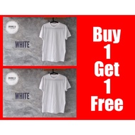 Issue Tax Invoice-White T-Shirt (All White) Buy 1 Get 1 Free 1 Cotton 1 ** No Seams Side Of The Shir