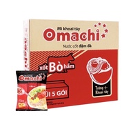Mì Omachi BÒ TÔM CHUA CAY Sườn Hầm Ngũ Quả Gói - Thùng 30 Gói x 80g