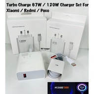 MI 67W / 120W Turbo Charger Adapter With 6A TYPE-C USB Cable &Adapter For Redmi / mi / Poco