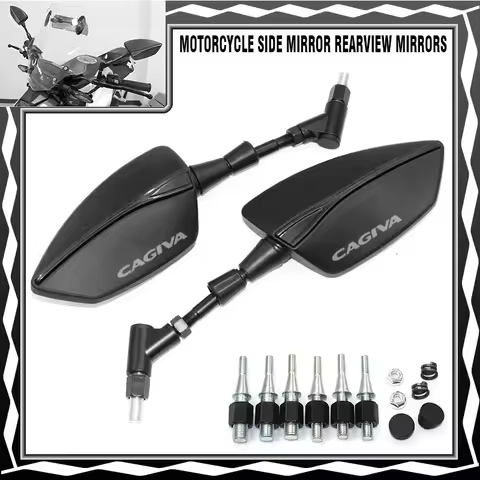 Motorcycle Rearview Mirror View Side Mirrors Motorcycle for Cagiva Mito 125 Raptor 650 1000 Canyon 5
