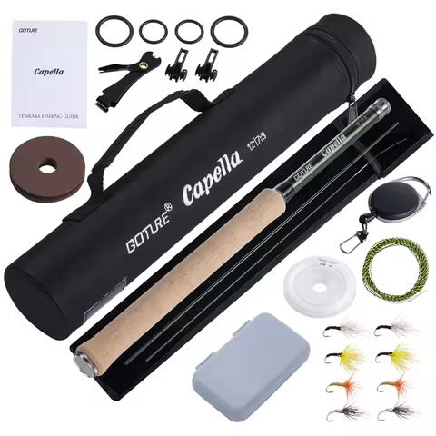 Goture 12FT Classical Tenkara Fly Fishing Rod Combo Super Light Portable IM8 Carbon Fiber Trout Rod 