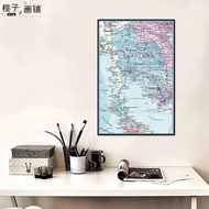 Thailand Black and White City Map Poster Nordic Living Room Bangkok Phuket Printed Canvas Wall Art H