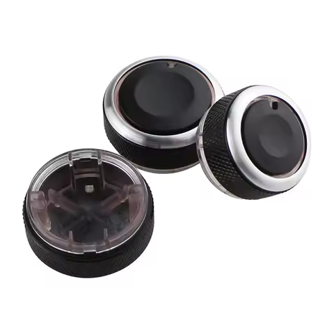 3Pcs Car AC Knob for Volkswagen VW POLO 2004-2013 MK4 MK5 9N 9N3 6R Air Conditioning Knob Heat Contr