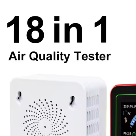 WiFi 18 in 1 Air Quality Detector TFT Display Portable AQI CO PM2.5 PM10 PM0.3 TVOC HCHO C6H6 CO2 Te