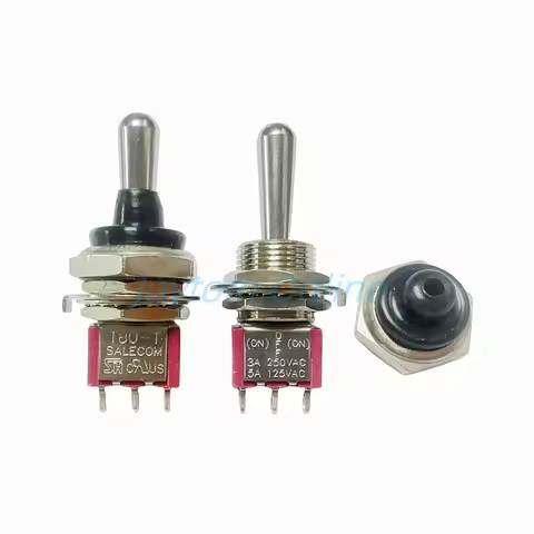 2pcs T8014A-Z1 MOM OFF MOM 3Pins (ON) OFF (ON) T80-T 12mm Panel Mount Mini Toggle Switch Momentary W