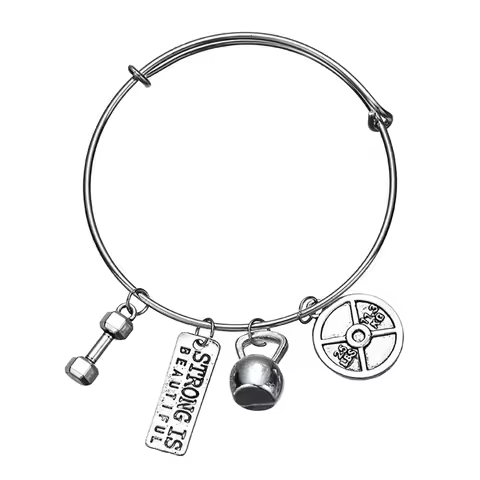 Vintage Weight Plate PlateBarbell Fitness Kettlebell Dumbbell Weightlifting Men's Fitness Gym Bracel