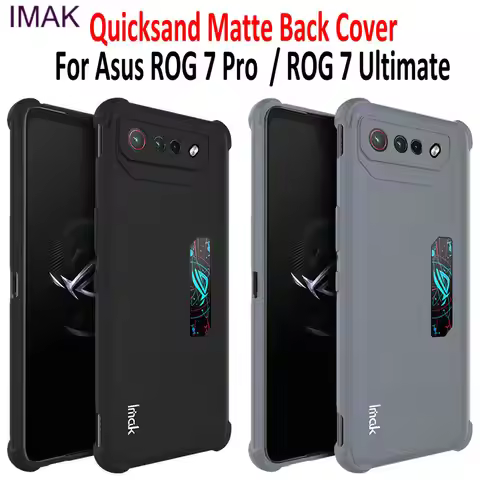 For Asus ROG 7 Pro ROG7 Ultimate Case IMAK Shockproof Transparent Quicksand Matte Soft Silicone Clea