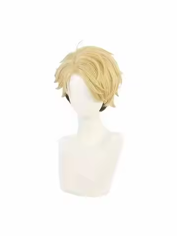 Anime Cosplay Narukami Arashi Wig Short Curly Blonde Brown Synthetic Hair Peluca For Frieren Festiva