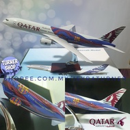 Qatar Airways FC Barcelona Livery Boeing 777-300ER 47CM (LIMITED EDITION) Aircraft Model Die-cast Me