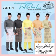 [SET 4] Baju Melayu NABIL AHMAD by JAKEL Baju Melayu Cekak Musang Baju Raya 2024 Slim Fit