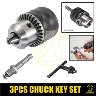 3pcs SDS Drill Chuck Head Set. HSS Drill Chuck with SDS Adaptor. Kepala Mesin Drill 13mm Drill Bit S
