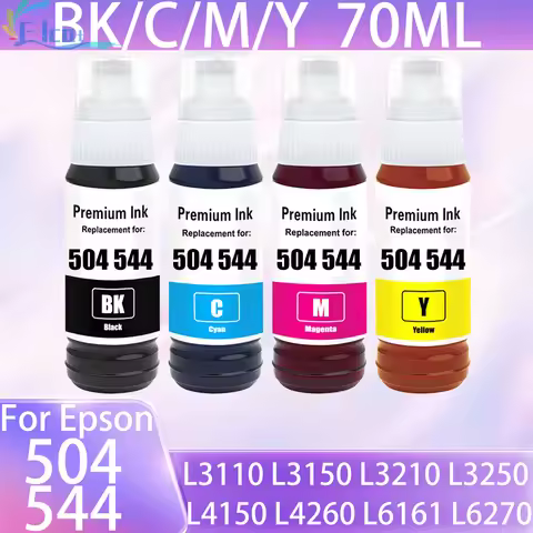 504 544 Ink For Epson T504 T544 Premium Refill Ink Compatible For Epson Ecotank L3110 L3150 L3210 L3
