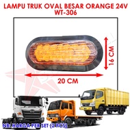24v Large OVAL STOPLAMP ORANGE WT-306 HINO FUSO Truck UNIVERSAL LED CANTER Truck Light