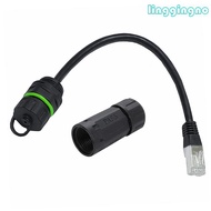 RR RJ45 Waterproof Connector Set CAT6 Ethernet Connector 8P8C Double Port Connector