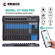 BOMGE Professional Mixer Soundboard Console 8 Channel Desktop System with USB Audio Interface USB-B 