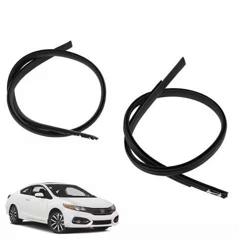 ABUI-Left& Right Roof Drip Molding Trim Strip Weatherstrip Moulding For Honda Civic 2D 2012-15- Part