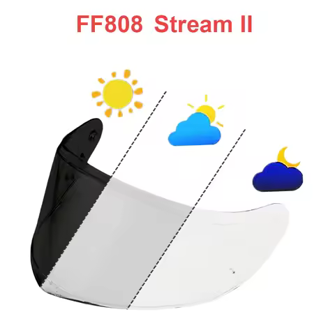 FF808 Photochromic Visor for Stream II Face Shield Viseira Capacete Lens Optimal Clarity UV Protecti