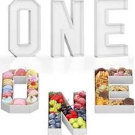 26 Alphabet Letters Number 0-9 9.06in/23cm Cardboard Fillable Tray, Graduation Party Decorations, Ch