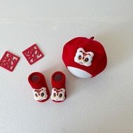 Infant Baby Hat Male Female Baby Red Wool Beret New Year's Old Painter Knitted Hundred Days 61j26