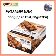 gomgom Protein Bar 600g - 12 Bars, 3,120 kcal, High Protein Snack for Fitness Lovers
