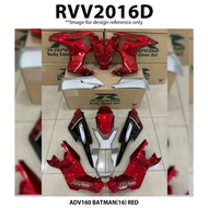 Cover Set Rapido Honda ADV160 ADV 160 BATMAN (16) Red Motor Body Set Accessories Spare Parts ADV Mer