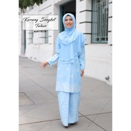 [ Baju Kurung Moden ] KURUNG SONGKET BUNGA TABUR | KHIMAR (BABY BLUE)