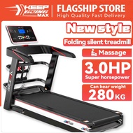 KEEP GOING MAX NEW 3.0HP+12.8km/h high-performance electric treadmill 52cm wide FOR Running weight loss fitness Treadmill mute gym sports fitness equipment foldable treadmill exercise machine automatic treadmill