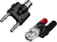 Hantek HT311 2pcs BNC to 4MM Banana Adapter for Oscilloscope Accessory 1 Female and 1 Male(1xF/1xM)