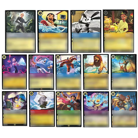Lorcana Proxy Cards 6.EN Azurite Sea Baymax Calhoun Genie Wish Fulfilled Maui Half‐Shark Simba Yzma 