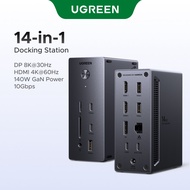 UGREEN 140W GaN Power 14-1 Docking Station DP 8K@30Hz HDMI 4K@60Hz 10Gbps Multi-port Desktop Chargin