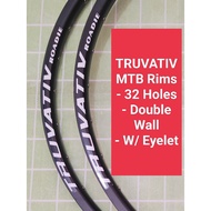 TRUVATIV MTB Rim Size 26, 27.5, 29 Alloy 32 Holes Double Wall Rims with Eyelet