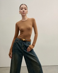 Áo thun nữ ôm trơn tay dài BASIC NAOMI TOP