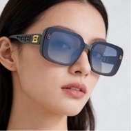 New European And American UV Prevent Letter B Hollowed Out Retro Square Frame Sunglasses Men And Wom