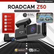 ROADCAM Z50 AR Dashcam – 4K Front + 1080P Rear | Futuristic Design | WiFi App Control | Smart AR Dri