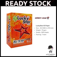 Lucky Star A5 Paper A5 Copier Paper 70gsm Kertas A5 70gsm (900's/Ream) Half A4 Paper Setengah Kertas