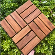 Wooden balcony flooring 2cm thick, 12 slats 30x30cm - High quality outdoor garden balcony wooden flo