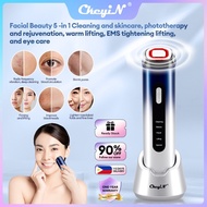 [COD&amp;HOT] CkeyiN 5 -in 1 EMS Facial Beauty Instrument Clean Massage Instrument Skin Care Tools Phot