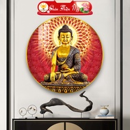 Tranh Tráng Gương Pha Lê Tròn CHÂN THIỆN MỸ Tranh Phật Treo Tường Phật Thích Ca TG-T1-1081
