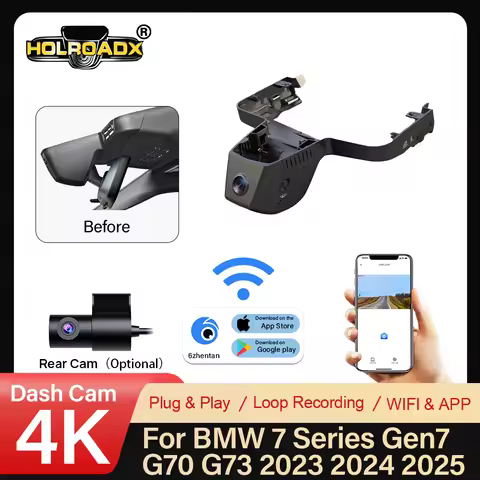 4K Plug and Play Vehicle Dashcam for BMW 5 Series G60/7 Series G70/X1 U11/X2 U10/X3 G45 2023-2025+ W