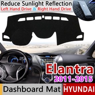 สำหรับ Hyundai Elantra 2011 2012 2013 2014 2015 Md Ud Avante Anti-Slip Mat แผ่นคลุมแผงหน้าปัดรถยนต์