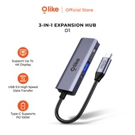 OLIKE HUB TO HDMI 4K USB 3.0 HIGH SPEED PD FAST CHARGING TYPE C OTG D1