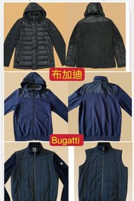 奢侈精品品牌 Bugatti布加迪 男裝秋冬外套 、羽絨外套、防風保暖外套，休閒西裝外套 、長袖夾克、尺寸M-L