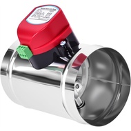 4" Motorized Duct Damper Backdraft Damper Airflow Control Damper for HVAC System
