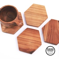 PENTA COASTER - Wooden Coaster/ Coaster Cup Coaster Wooden Coaster/ Wooden Coaster/ Wooden Tray Mini