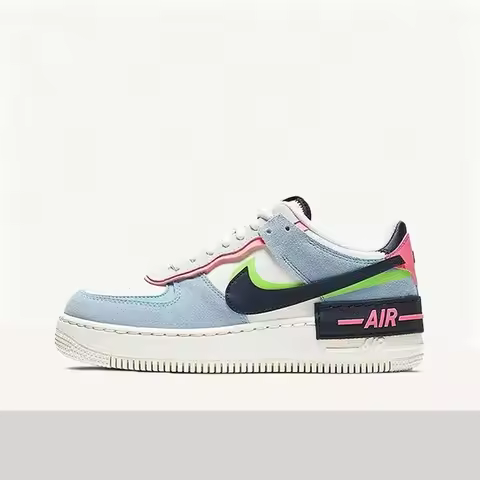 Nike Air Force 1 Shadow Trendy Color-Blocking Premium Durable Lightweight Low-Top Casual Skate Shoes