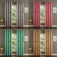 Curtain Window Ring Curtain 4ft-8ft Jacquard Fabric Curtain Aesthetic Curtain | 1-2 Days Process