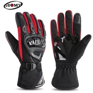 SUOMY ยาว Anti-Fall Moto ถุงมือรถจักรยานยนต์สำหรับ Men ป้องกันเกียร์แข่งขี่ Motocross ถุงมือกีฬากลาง